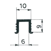 730 binario plastica nera 2 mt